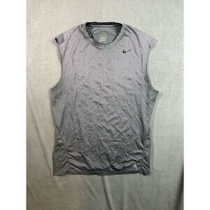 Nike Pro Combat Shirt Mens Sz XL Gray Performance Dri-Fit Sleeveless Shirt